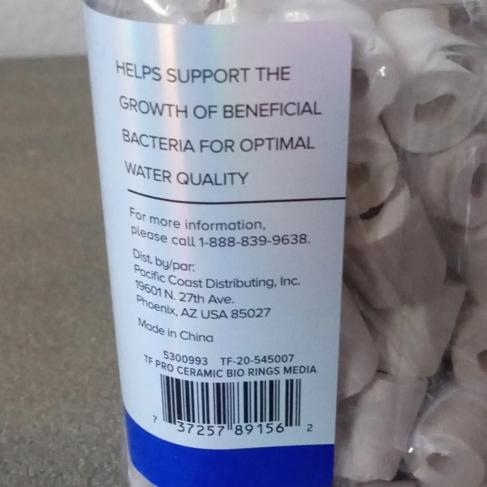 New! TOP FIN Ceramic Rings Filtrate - For Pro Series Canister Filters